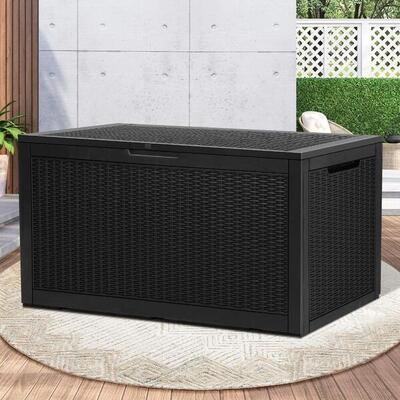 Outdoor Storage Box Cabinet Garden Bench Toys Tool Storage Sheds 380L