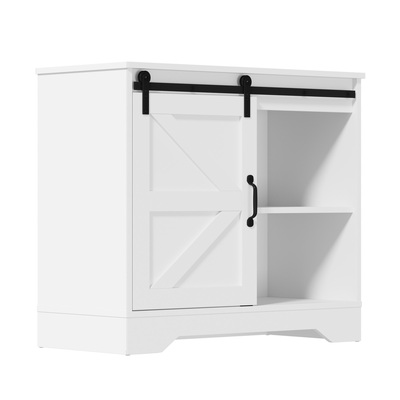 Buffet Sideboard Cabinet Pantry Storage Cupboard Sliding Door White