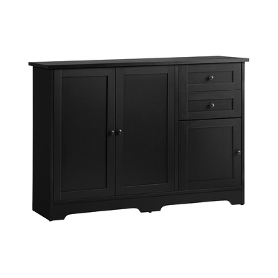 Buffet Sideboard Storage Cabinet Cupboard Hallway Drawers Table Black