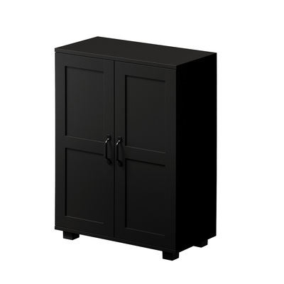 Storage Cabinet Buffet Sideboard 2 Door Black