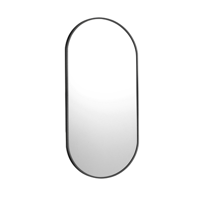 Wall Mirrors Oval Makeup Mirror Bedroom Home Decor Black 84x50cm