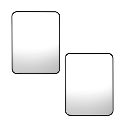 Wall Mirrors Rectangle 65x50cm Black Set of 2