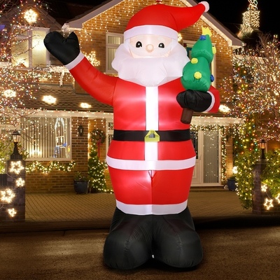 3.6M Christmas Inflatable Santa Xmas LED Lights Outdoor Decoration