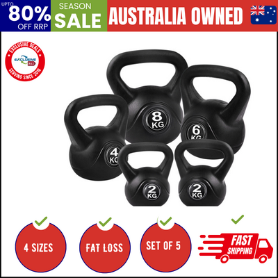 22kg Kettlebells Set Kit Weight Fitness Exercise