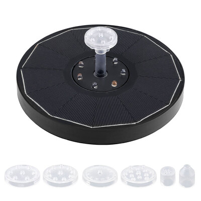 Floating Solar Pond Water Fountain Pump Outdoor Fountains LED Light