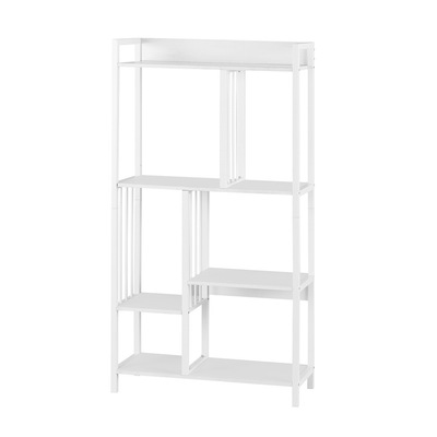 Bookshelf Display Shelves 5 Tiers 120cm White