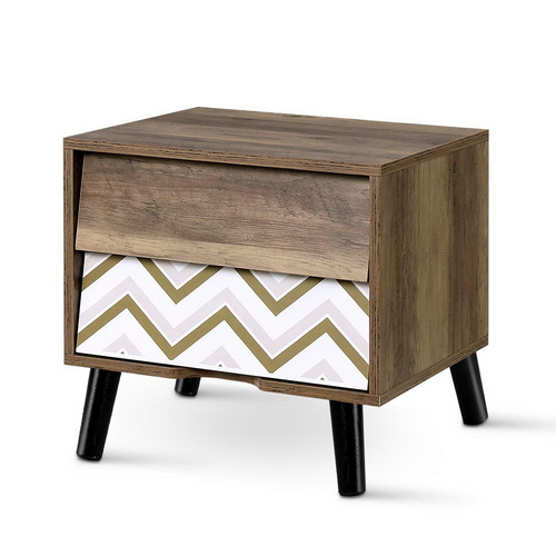 Bedside Tables 2 Drawers Table Storage Nightstand Cabinet Lamp Side Wood