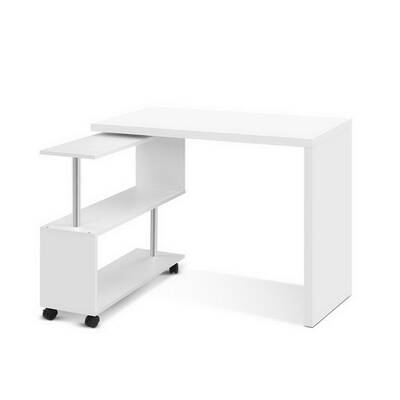 Office Computer Desk Corner Study Table Workstation Bookcase Swivel