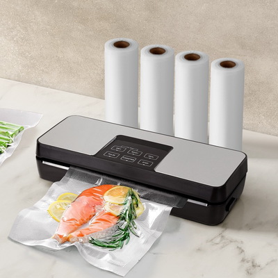 Food Vacuum Sealer Machine Auto Seal Storage Bags 4 Rolls