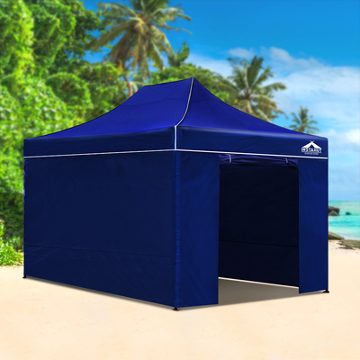 3X4.5 Pop Up Marquee Folding Tent - Blue