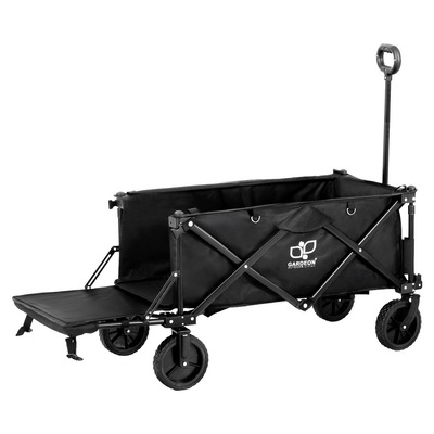 Garden Cart with Opening Rear Trolley Camping Wagon Barrow Beach Folding