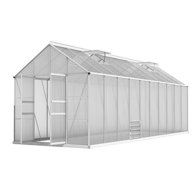 Greenhouse Aluminium Large Green House Garden Shed 6.3X2.4M