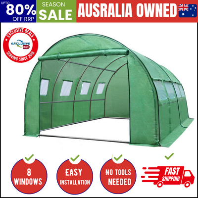 Greenhouse 4X3X2M Walk In Green House Tunnel Plant Garden Shed Dome