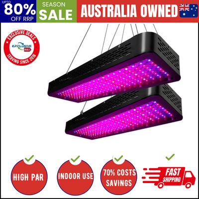 2X 2000W Grow Lights Led Full Spectrum Indoor Plant All Stage Growth