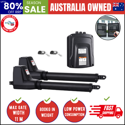 Automatic Electric Gate Opener Double Swing Remote Control Kit 800KG