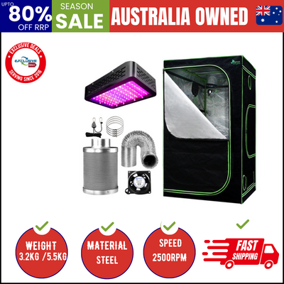 60X60X140Cm Grow Tent Light Kit With 600W Led & 4" Vent Fan