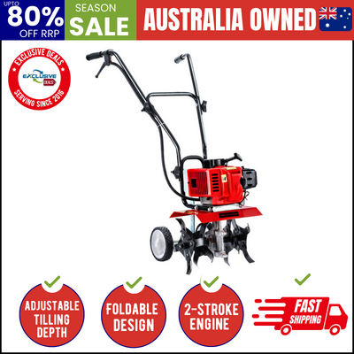 88CC Tiller Rototiller Cultivator 4 Blades Garden Soil Power Rotary Hoe