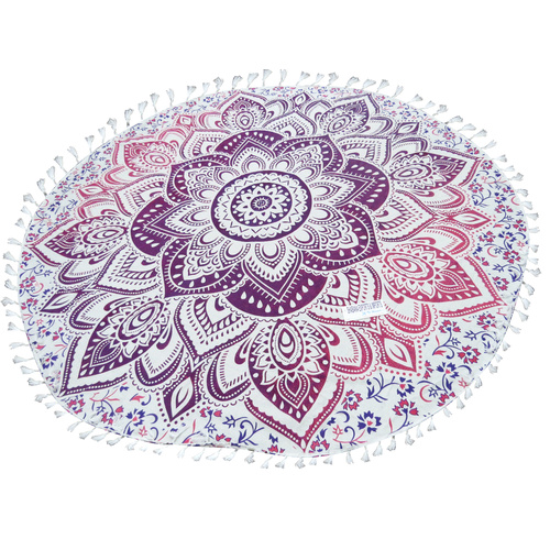 Mandala Towel with Terry Backing Floral 180cm  