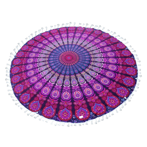 Mandala Towel with Terry Backing Lotus 180cm  