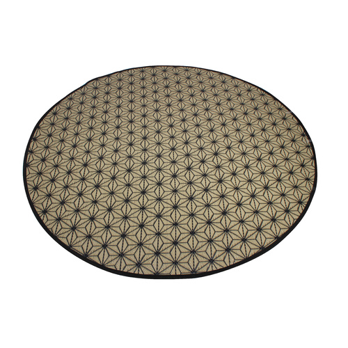 Round Outdoor Reversible Mat Weatherproof Starburst Design 200cm Diameter