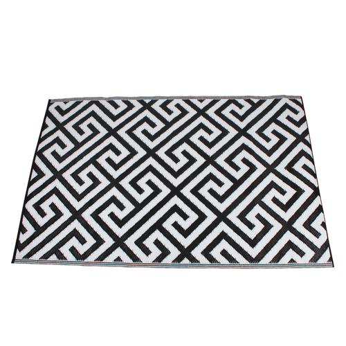 Rectangular Outdoor Reversible Mat Weatherproof Maze Design 120 x 180cm