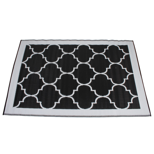 Rectangular Outdoor Reversible Mat Weatherproof Marakesh Design 120 x 180cm