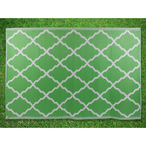 Outdoor Mat Weatherproof Morrocan 120 x 180cm Green