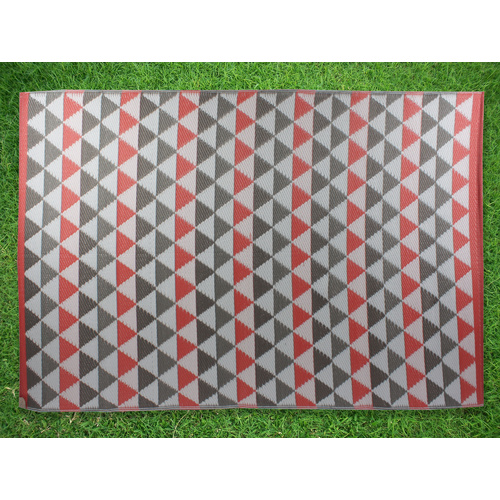 Outdoor Mat Weatherproof Tri 120 x 180cm Red  