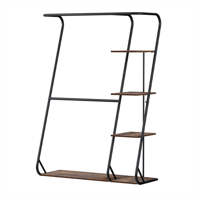 Clothes Rack Coat Stand 172cm 4-Tier Walnut