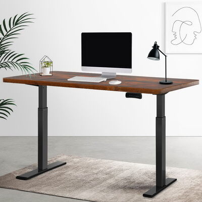 Standing Desk Motorised Dual Motor Rustic Brwon 140CM