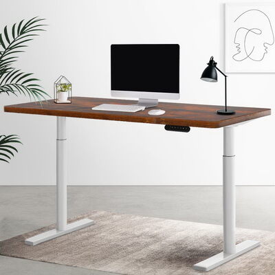 Standing Desk Motorised Electric Dual Motor 120CM Rustic Brown