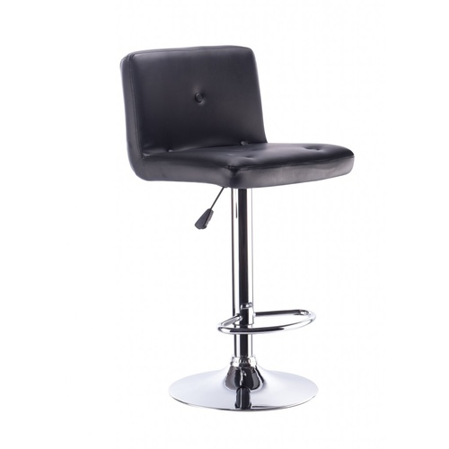 Set of 2 Black Horten Bar Stools with Gas Lift 