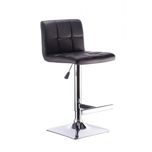 Set of 2 Black Kobe Bar Stools with Gas Lift 