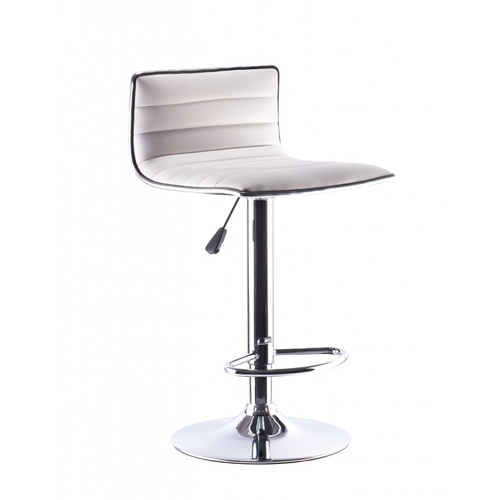 Set of 2 White  Metro Bar Stools with Gas Lift 