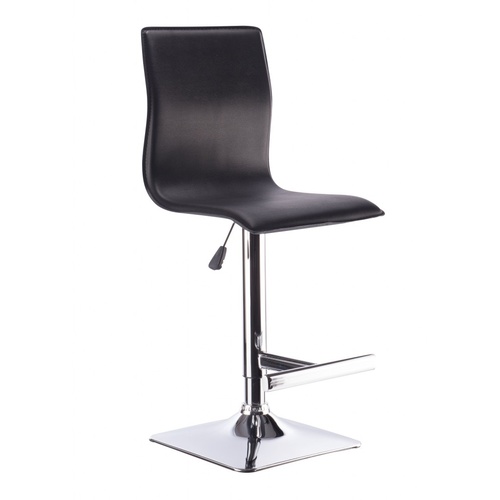 Set of 2 Black Skew Bar Stools with Gas Lift 