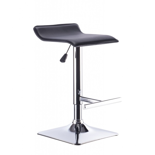 Set of 2 Black Slide Bar Stools with Gas Lift 