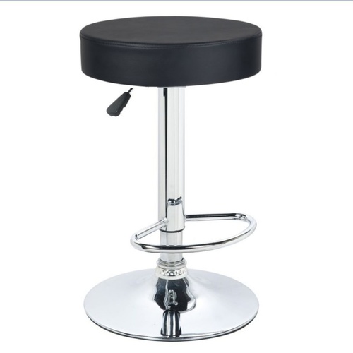 Set of 2 Black Rota Bar Stools with Gas Lift 