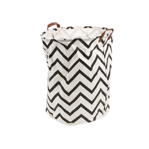 Black Zig Zag Large Storage Basket 40 x 50cm