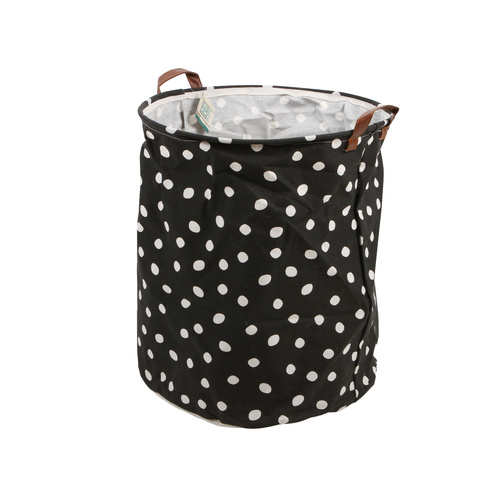 White Polka Large Storage Basket 40 x 50cm