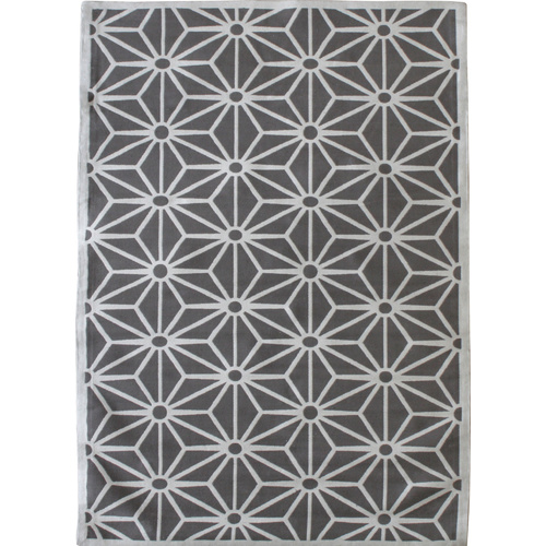 Woven Kaleidescope Rug Grey 120 x 180cm