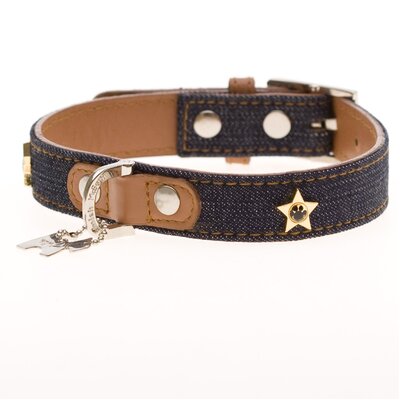 Denim Dog Collar Size Small 