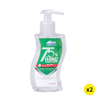 Cleace 2x Hand Sanitiser Sanitizer Instant Gel Wash 75% Alcohol 295ML