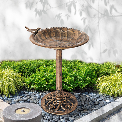 Premium quality 2PC  Bird Bath Feeder Food Station- Bronze