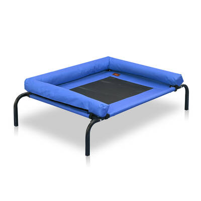 Medium Blue Heavy Duty Pet Bed Bolster Trampoline