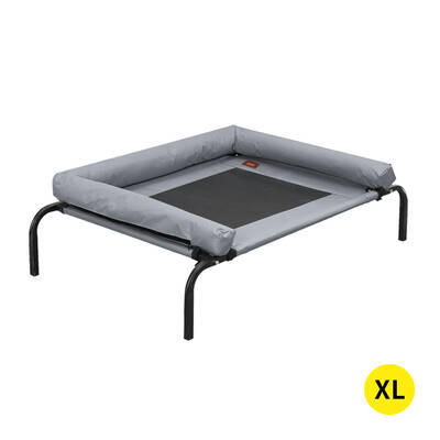 Heavy Duty Pet Bed Bolster Trampoline XL Grey