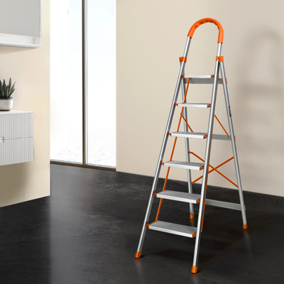 6 Step Ladder Multi-Purpose Folding Aluminium Light Weight Non Slip Platform