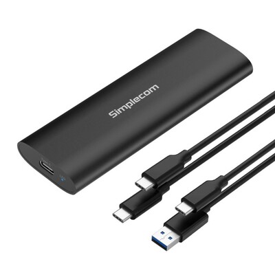 Simplecom SE516 NVMe / SATA Dual Protocol M.2 SSD Tool-Free USB-C Enclosure 