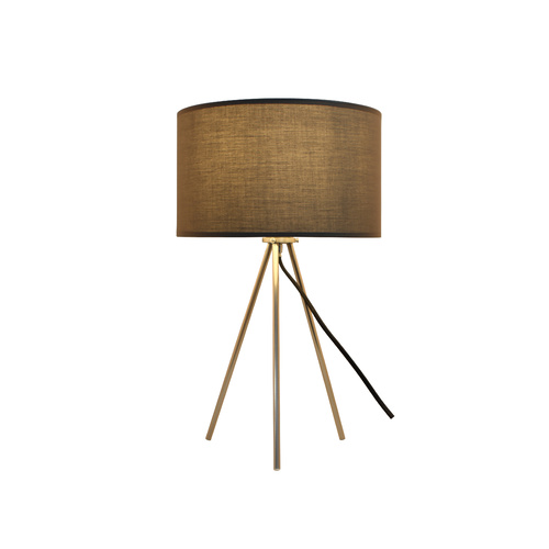 Table Lamp Steel Silk Queena Charcoal 30 x 50cm