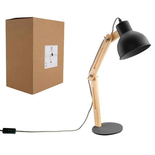 Luminite Table Lamp Ella Black 37 x 15 x 45cm