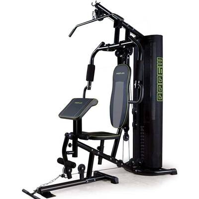 Multifunction Home Gym Multistation Exercise Equipment with 128lbs Plates